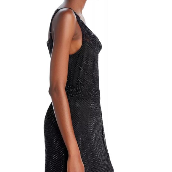 AQUA Asymmetric Sparkle Sleeveless Dress - M - Picture 3 of 5